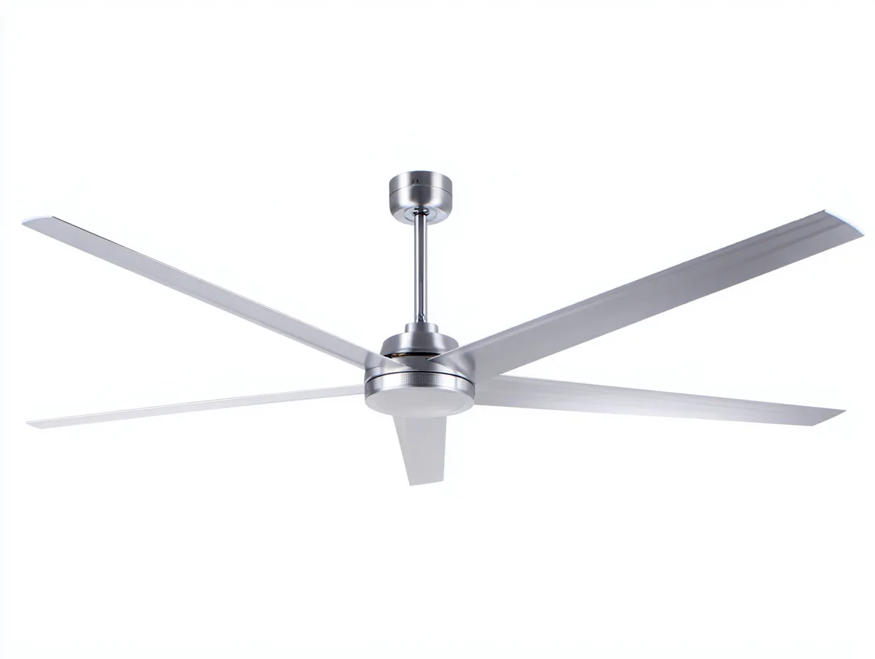 Ventilateur de plafond 150×150×48 cm - métal argent - éclairage intégré moderne pour salon-Sovoiaroom