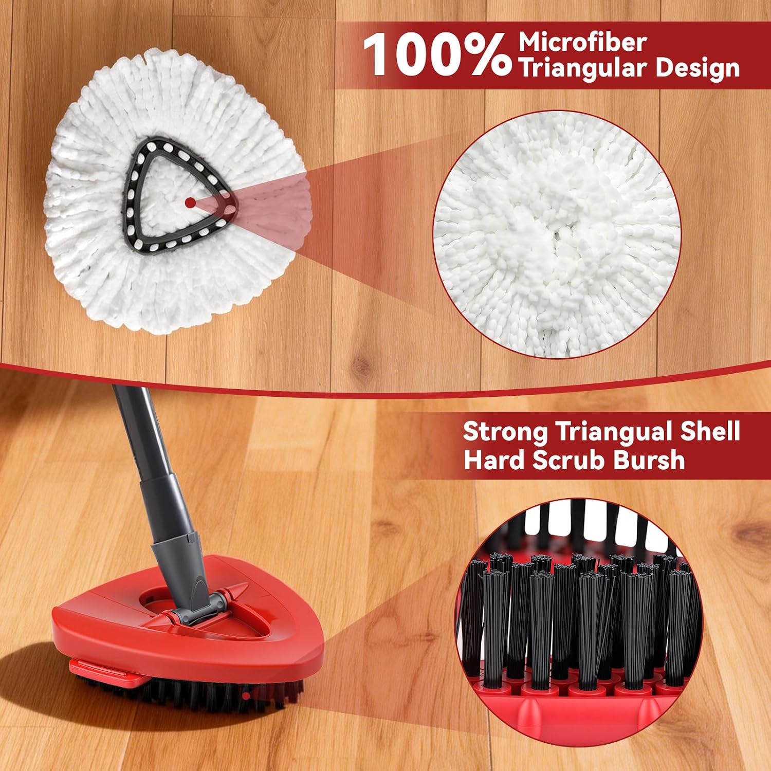 8-Piece Microfiber Spin Mop Replacement Kit