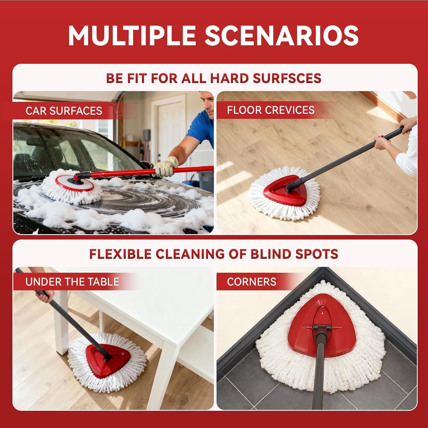8-Piece Microfiber Spin Mop Replacement Kit