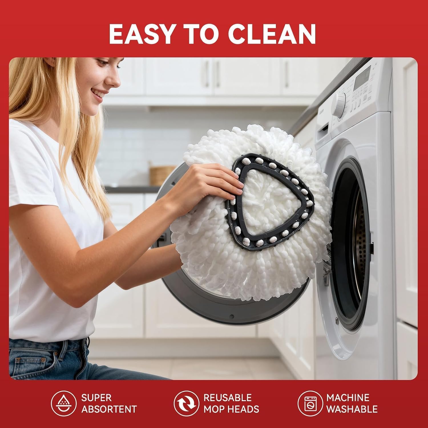 8-Piece Microfiber Spin Mop Replacement Kit