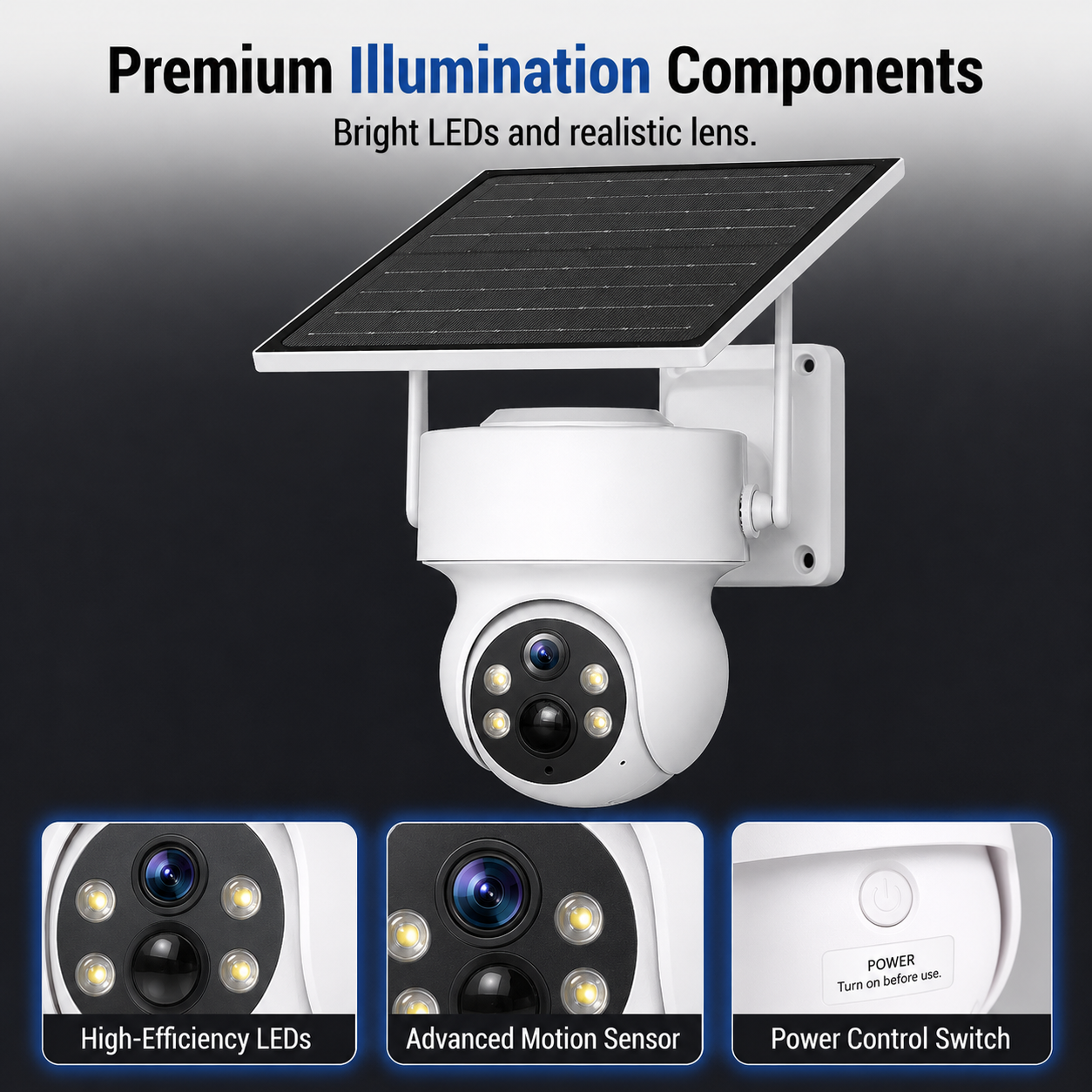 Solar-powered motion-detection camera street light - detail 7