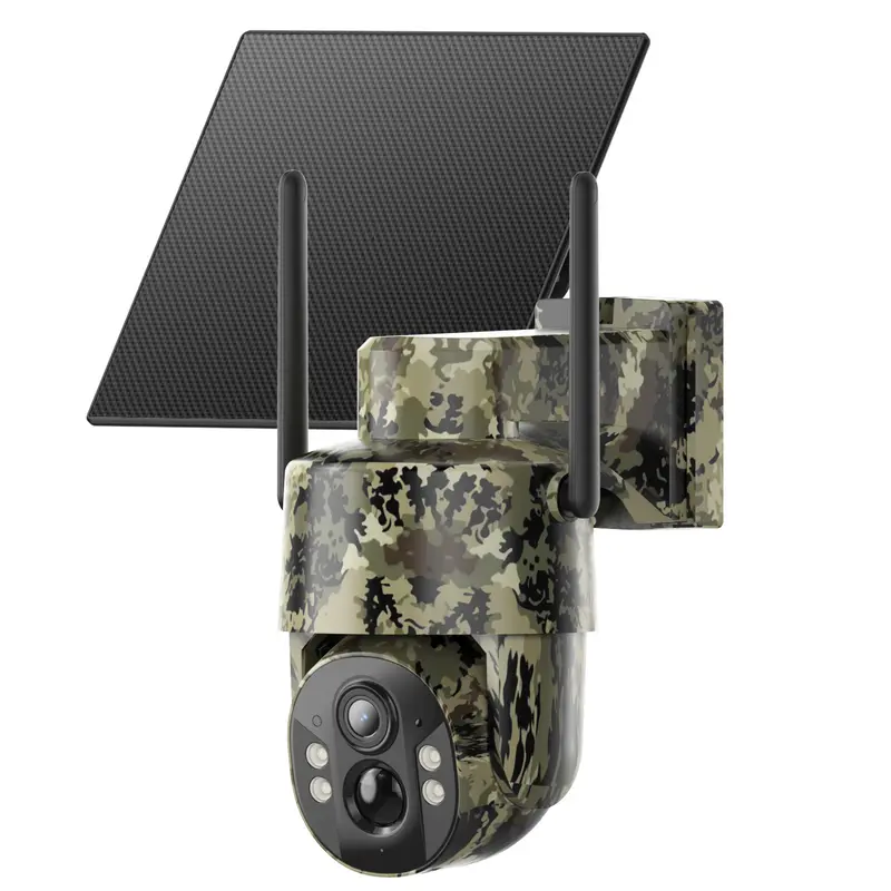 CB114S 4G LTE Solar Security Camera with 2K HD Live View - Leaf Camouflage, 1 Camera