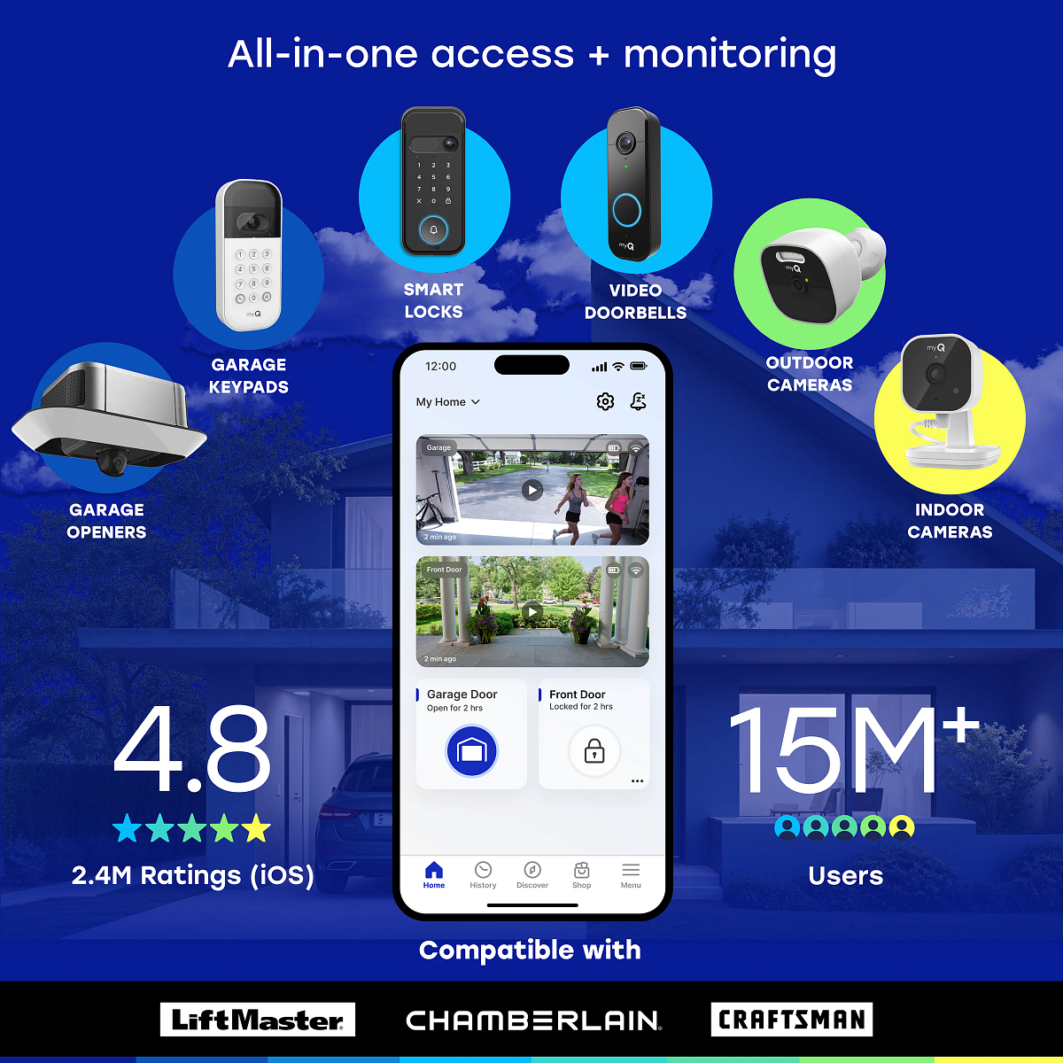myQ Smart Garage Video Keypad with 1080p HD Camera product gallery