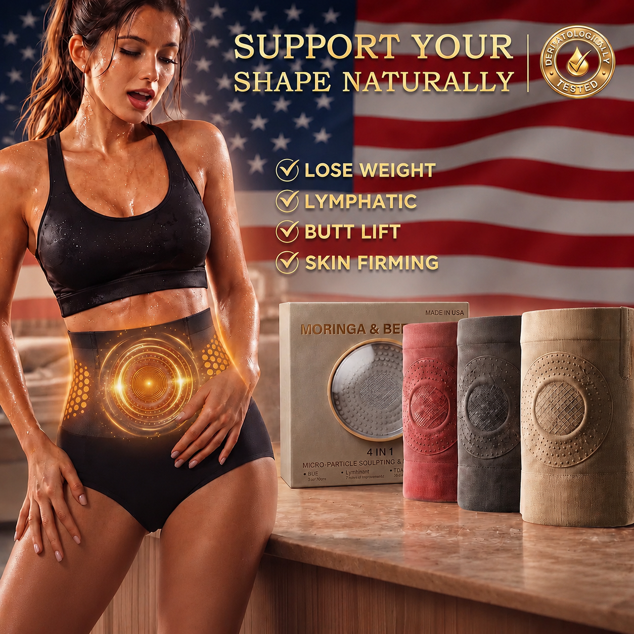 Women's high-waist body-shaping shorts