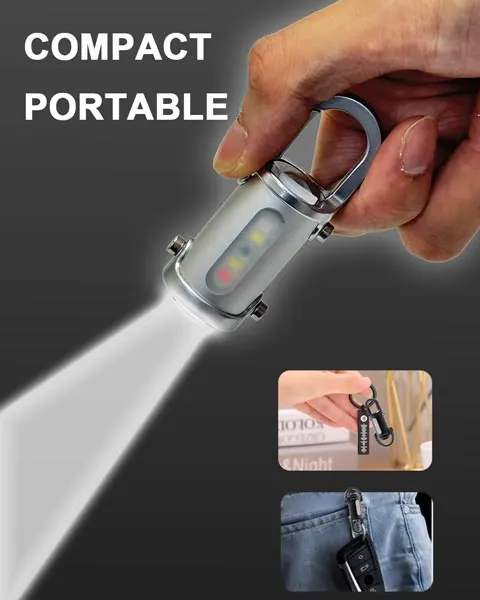 1200 lumen rechargeable mini keychain flashlight – detail 6