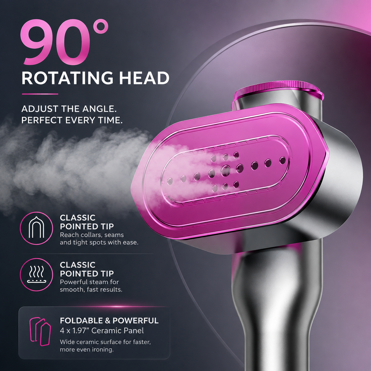 Portable garment steamer detail 2