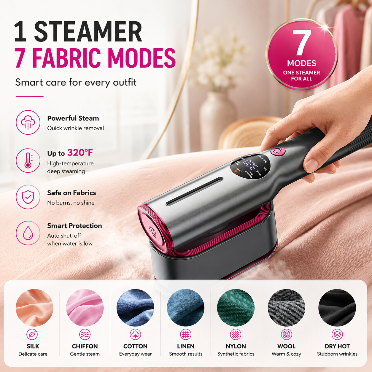 Portable garment steamer detail 12
