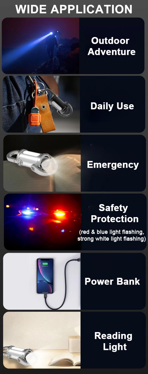 1200 lumen rechargeable mini keychain flashlight – detail 8