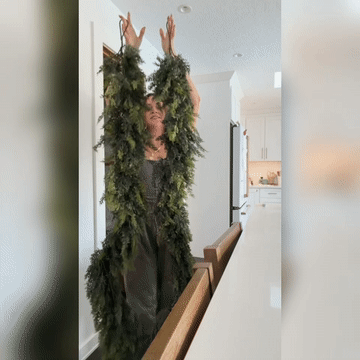 Artificial cedar garland holiday display
