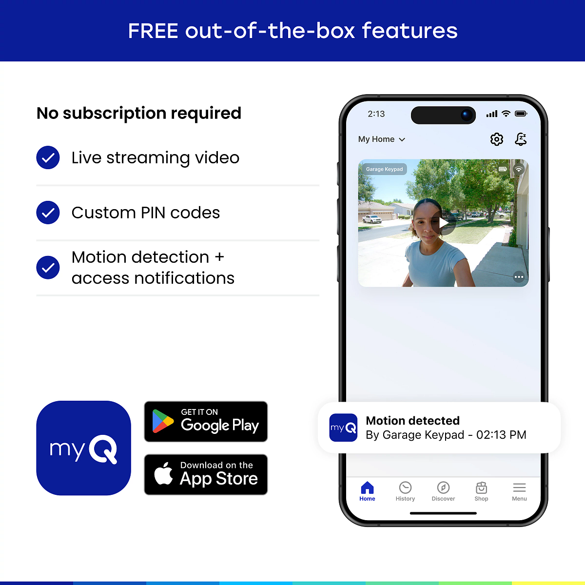 myQ Smart Garage Video Keypad with 1080p HD Camera product gallery