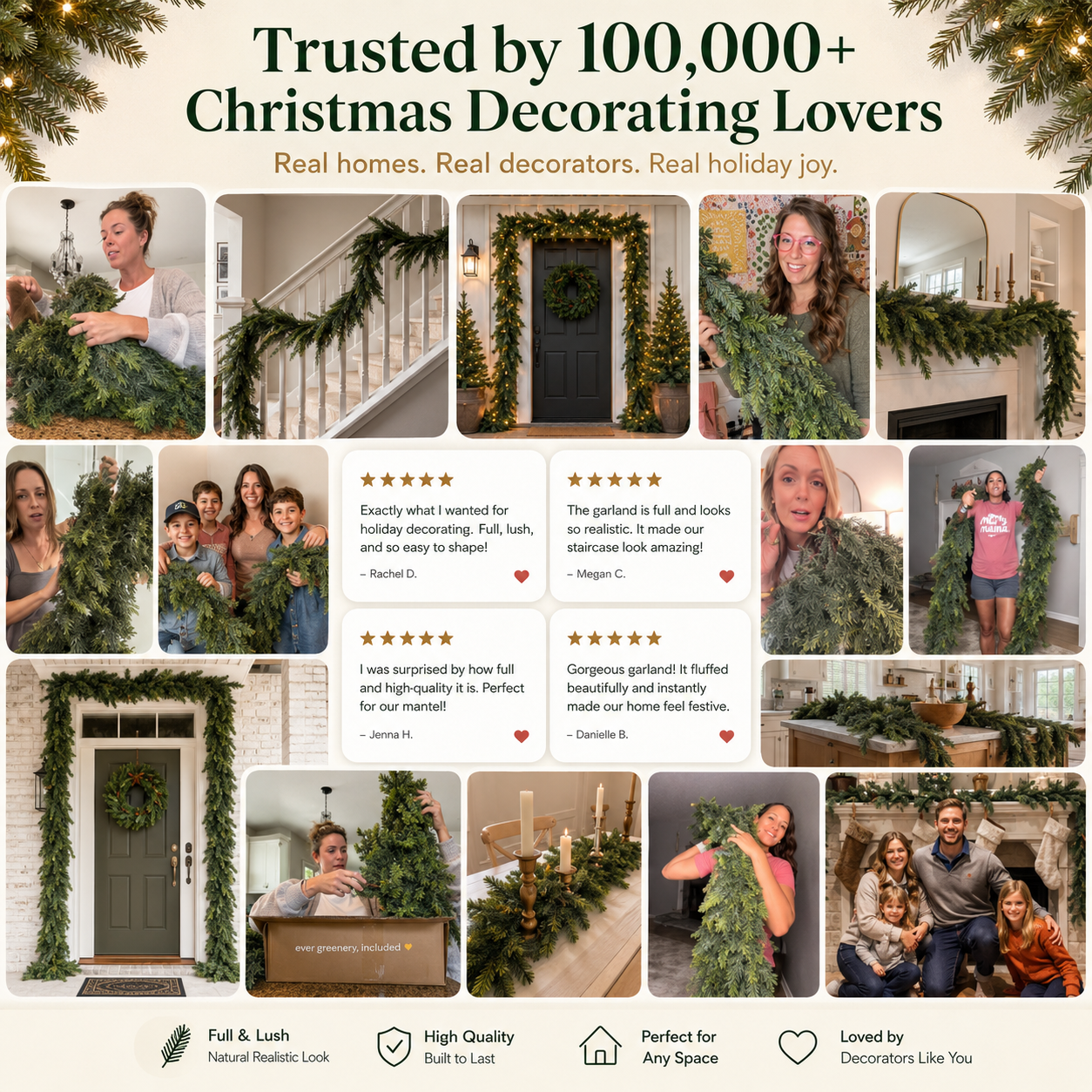 Christmas garland home decor