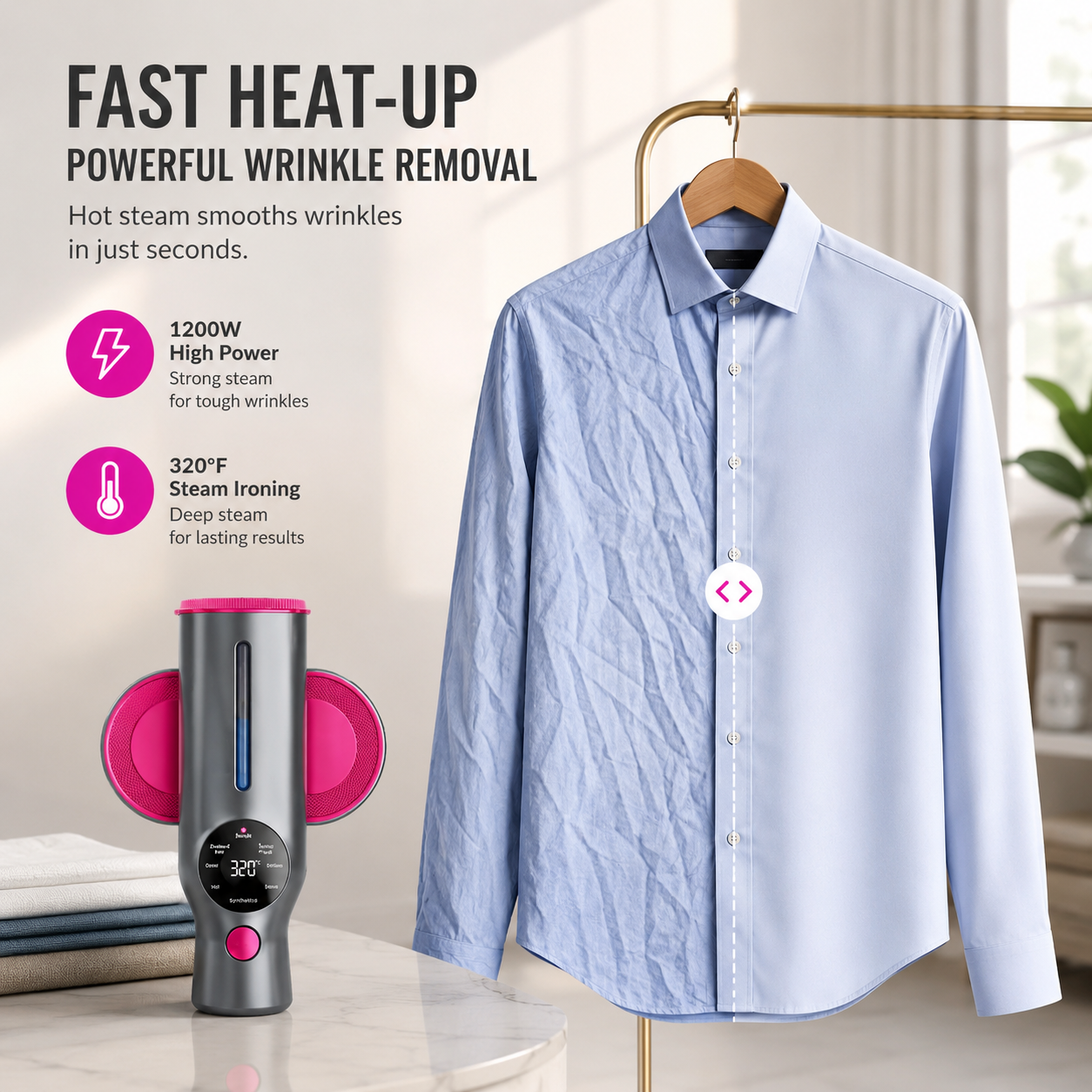 Portable garment steamer detail 6