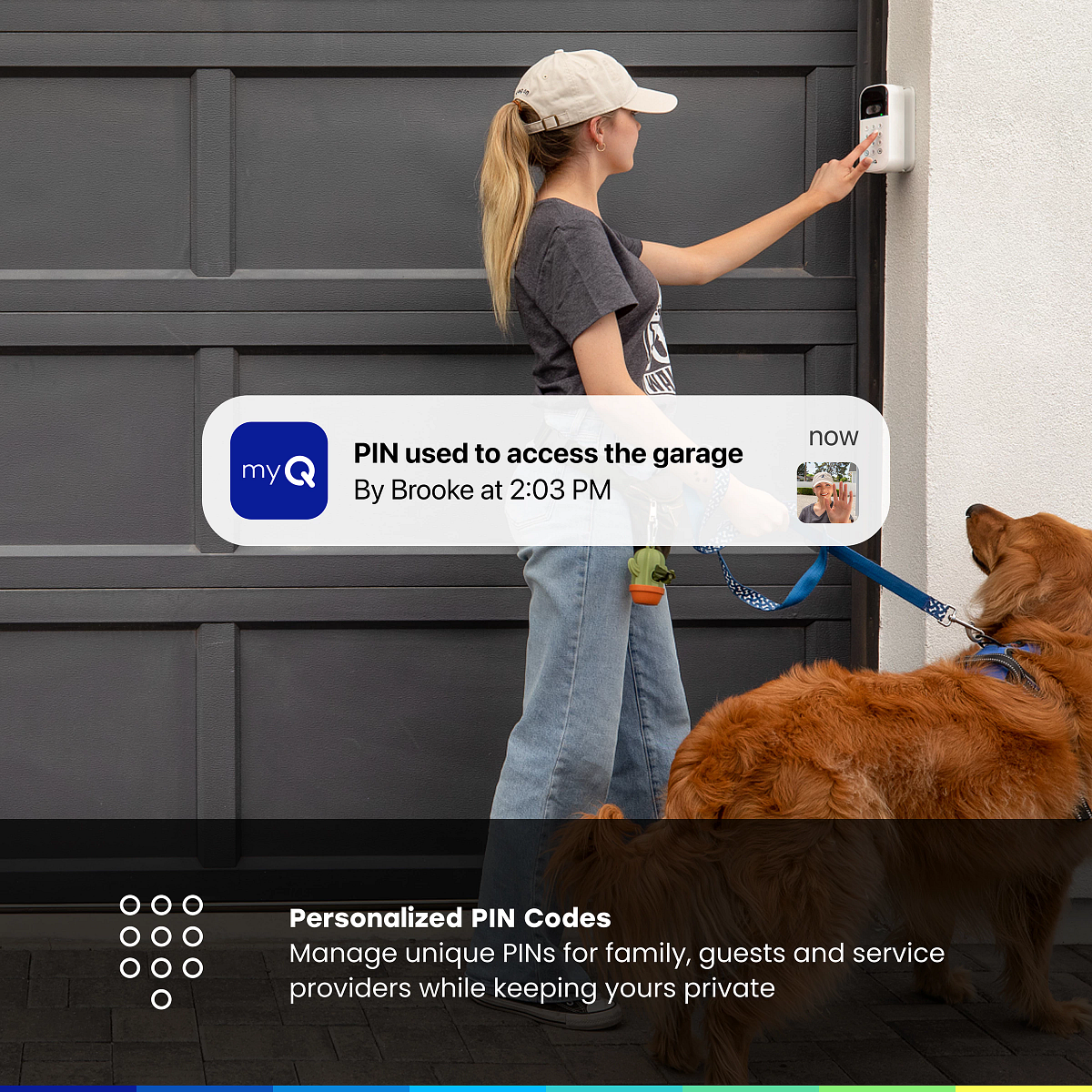 myQ Smart Garage Video Keypad with 1080p HD Camera product gallery