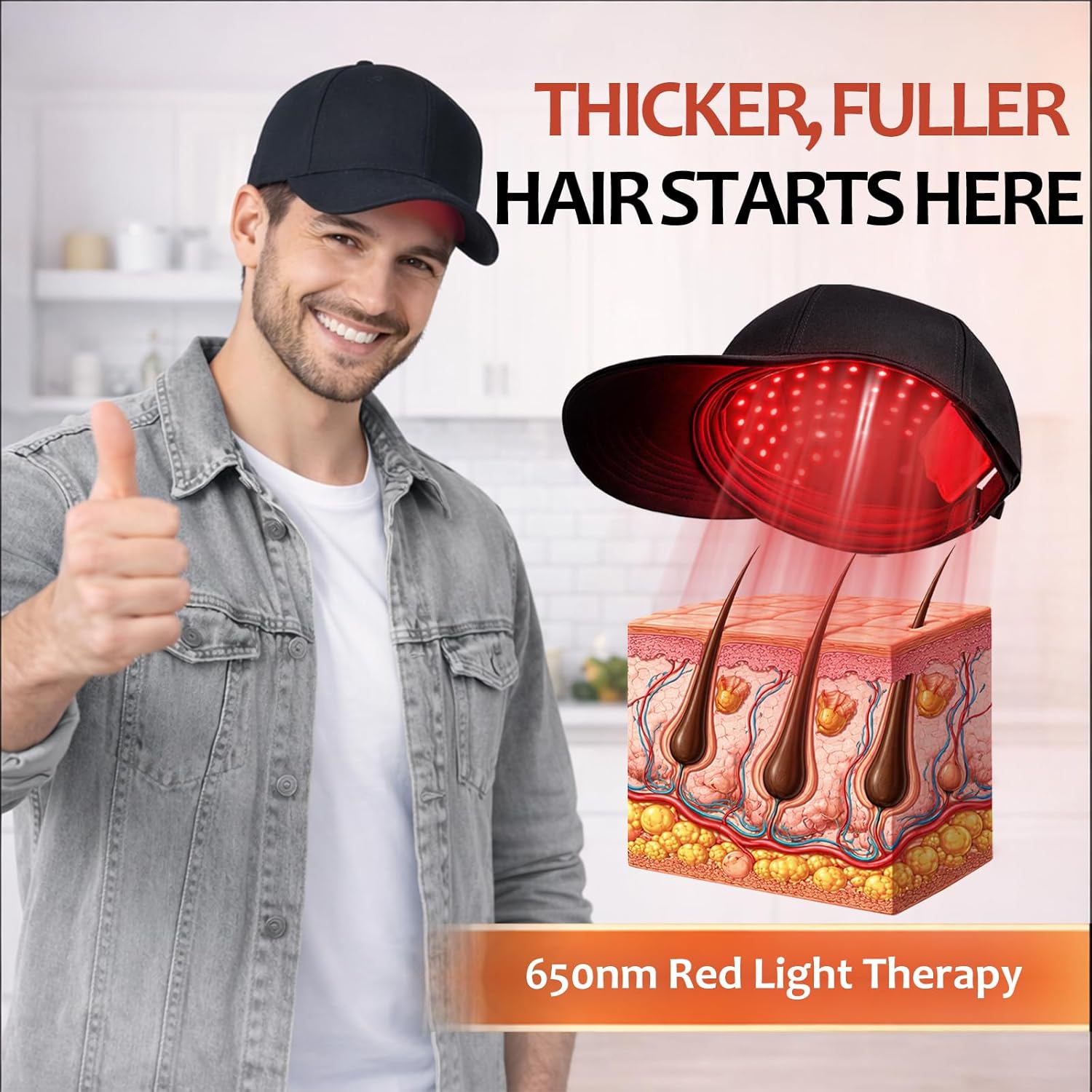 Red light scalp care cap product image 2