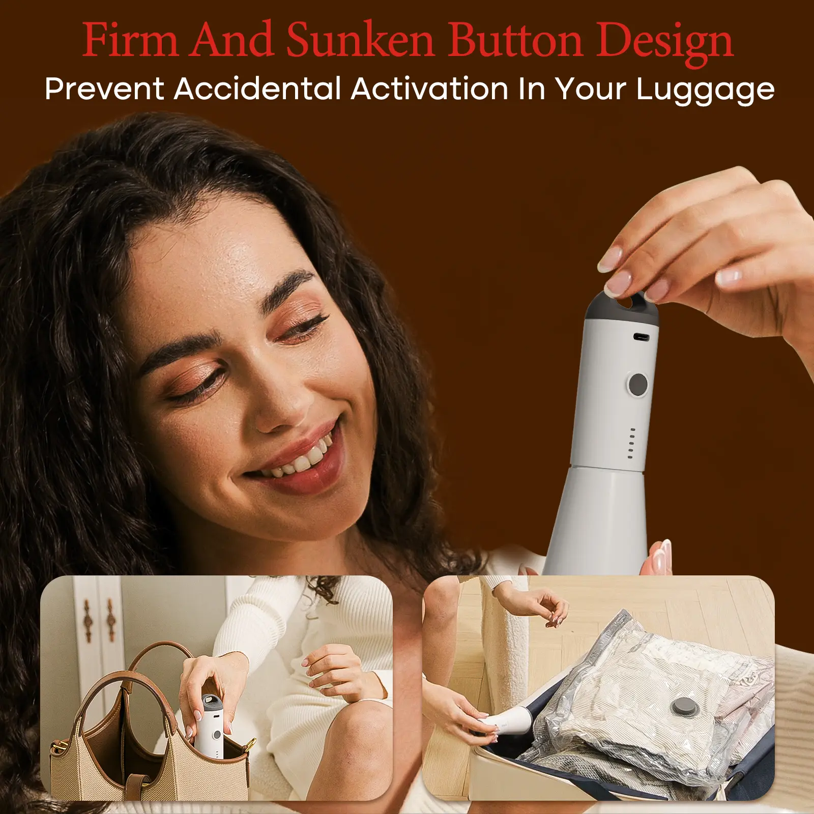Cordless Travel Vacuum Storage Bags with Rechargeable Pump
