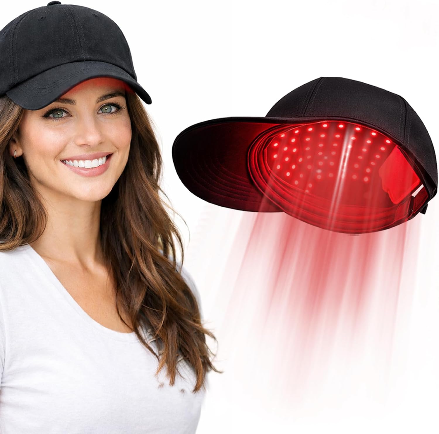 650nm rechargeable red light scalp care cap