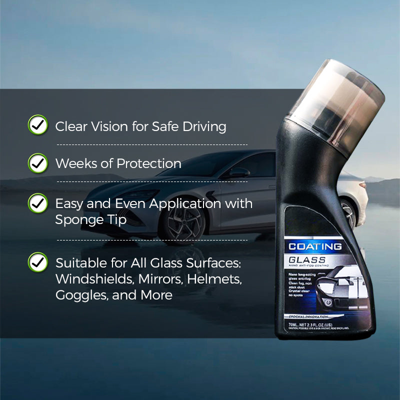 🚗 Anti-Fog Glass Coating Wiper – Easy Swipe-On Treatment for Car Windows, Mirrors & Visors