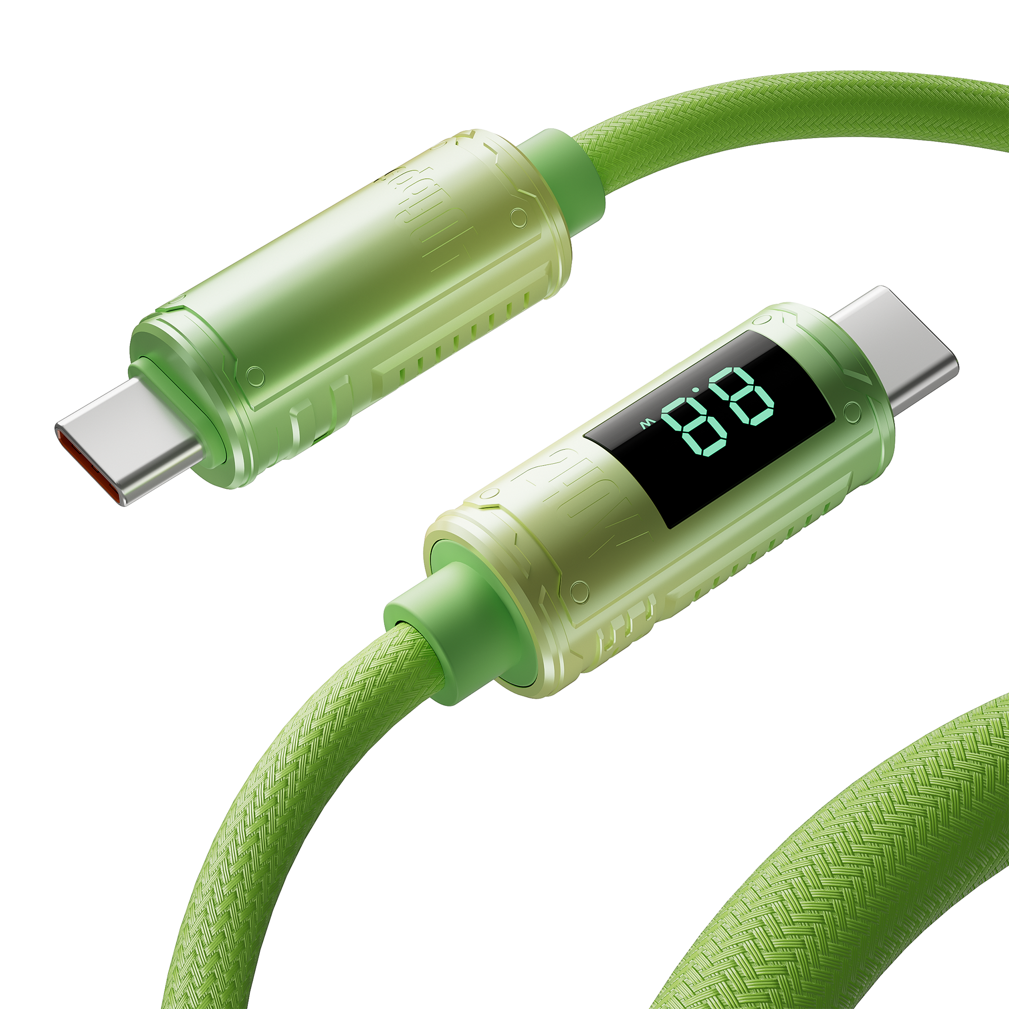 Innocio USB4 USB C Cable with LED Display, 240W Charging, 3.3FT