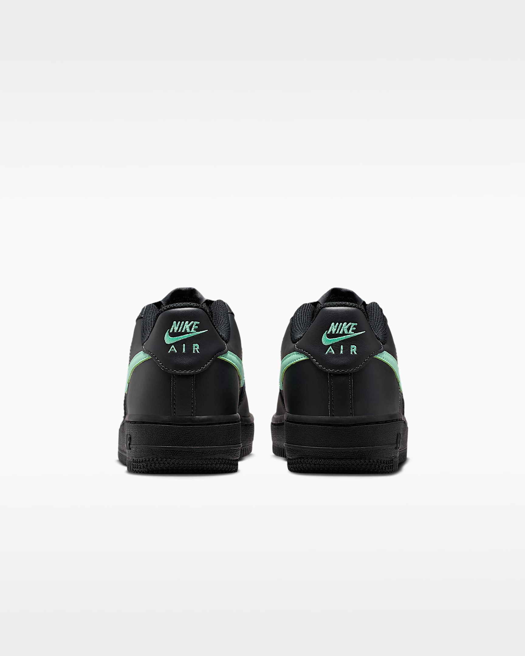 나이키 에어 포스 1 주니어 신발 - 블랙/앤트러사이트/아틱  그린