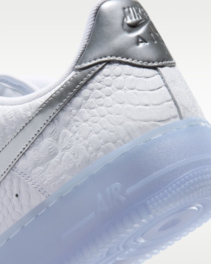 나이키 에어 포스 1 '07 남성 신발 - 화이트/블루 틴트/퓨어 플래티넘/크롬
