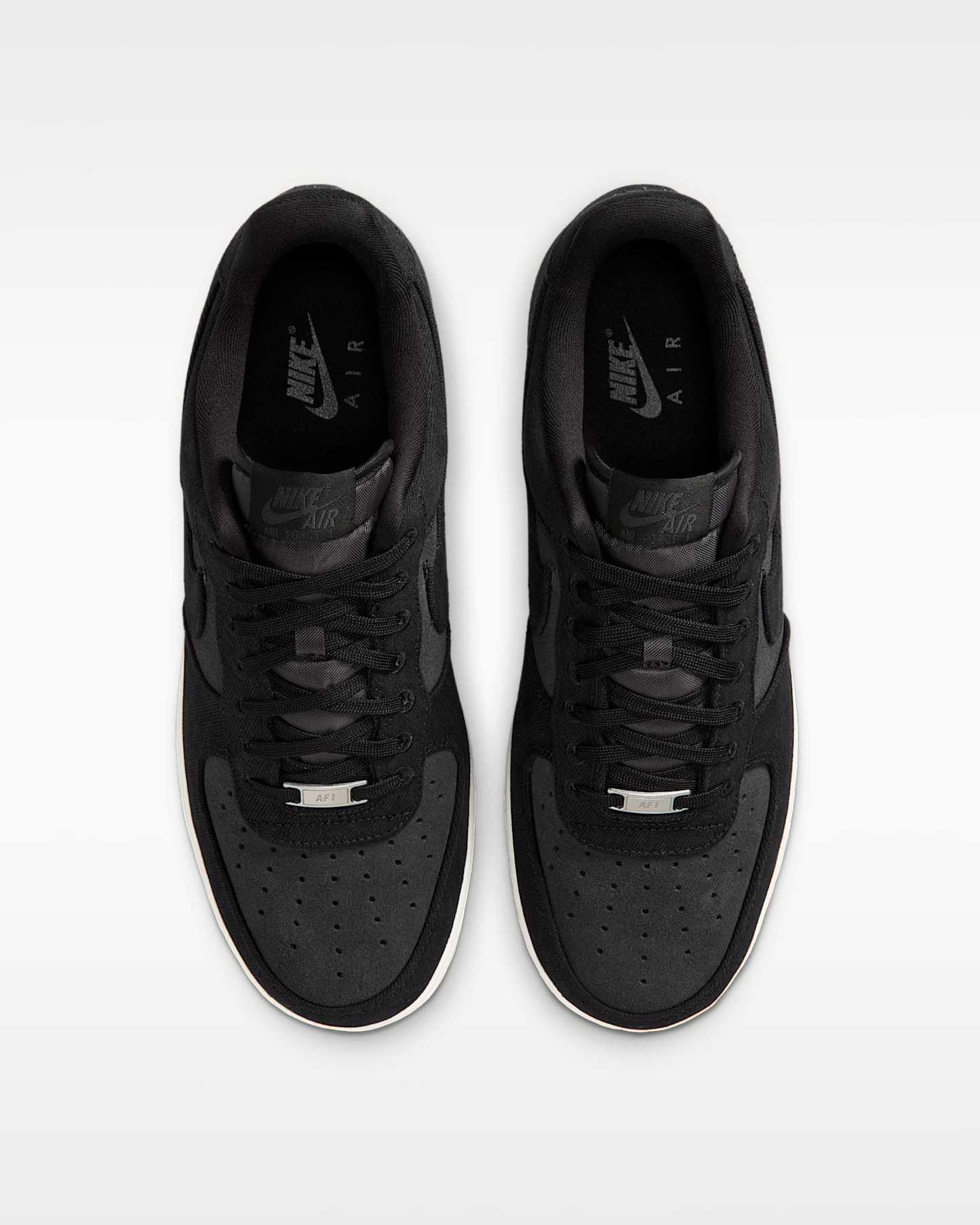 에어 포스 1 '07 LV8 '데님' 남성 신발 - 블랙/다크 스모크 그레이/검 미디엄 브라운/블랙