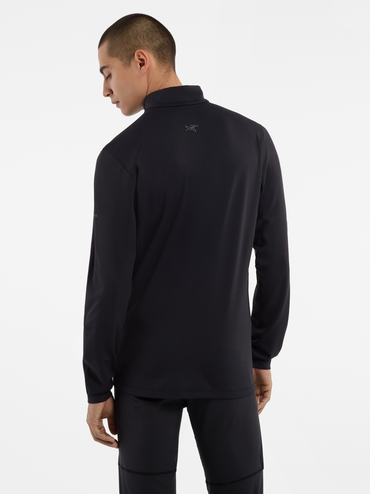 [FW23] 로 하이브리드 1/2 짚 남성 - BLACK - 2