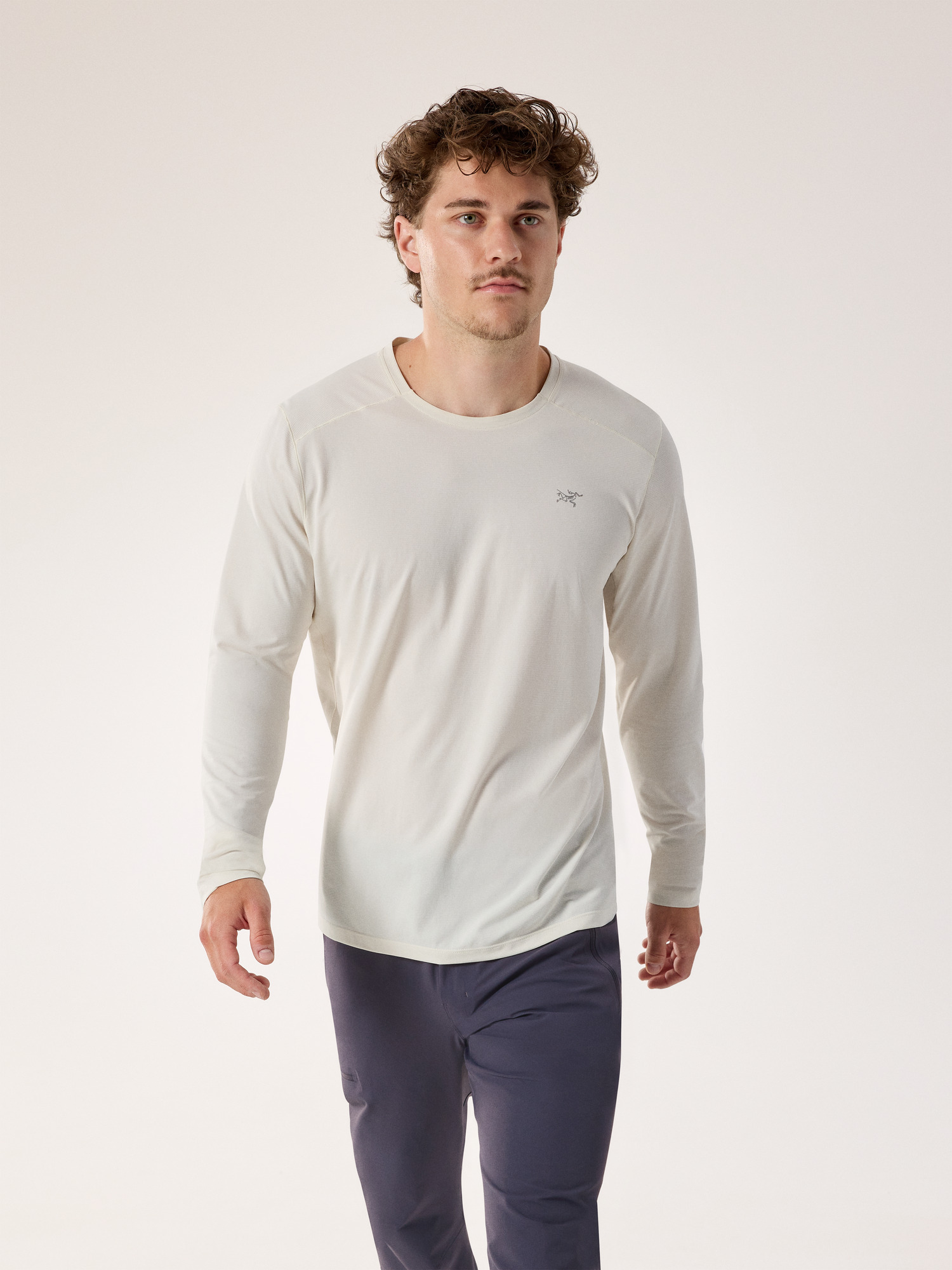 코막 크루 넥 셔츠 LS 남성 - ARCTIC SILK HEATHER - 1