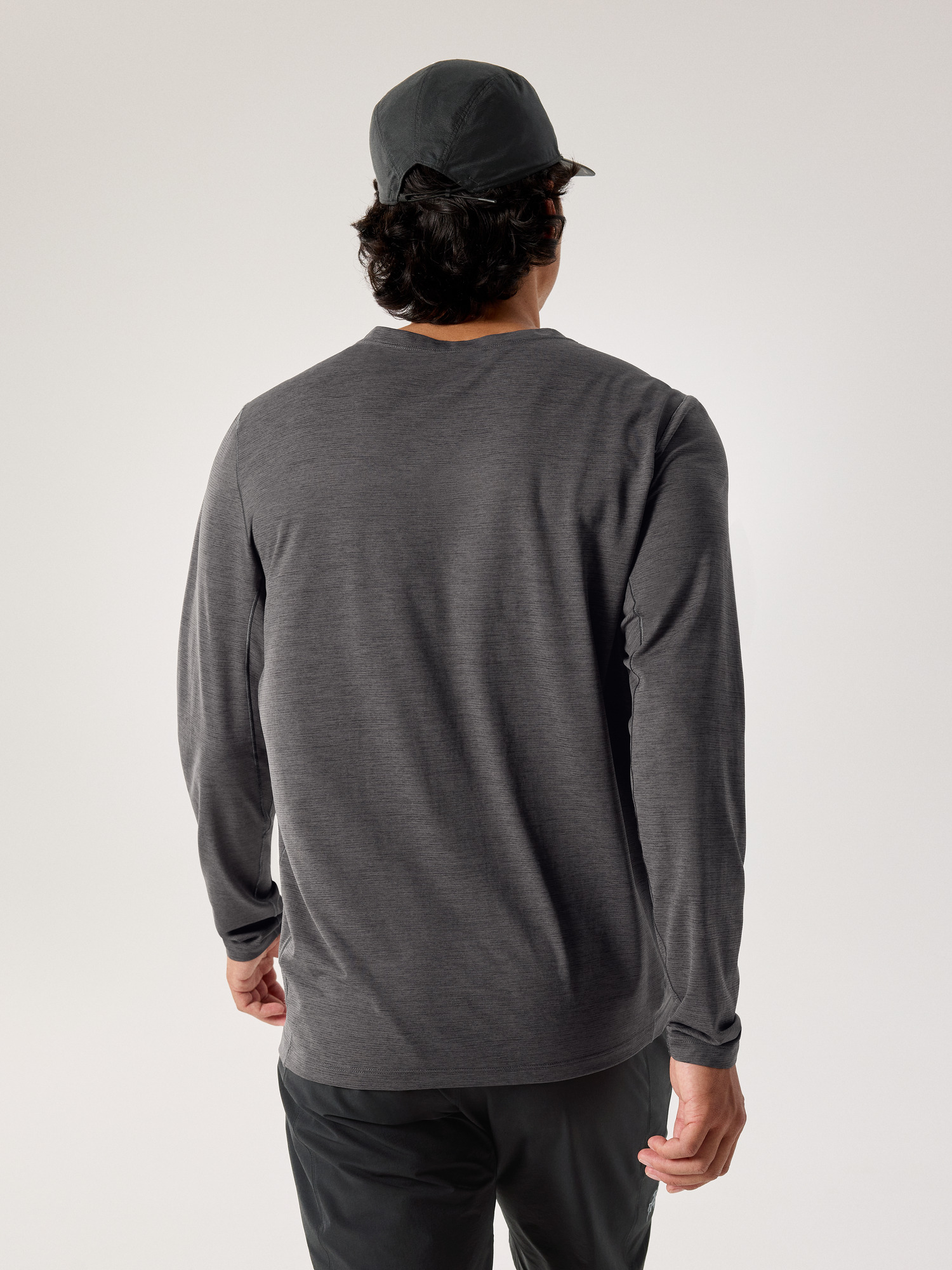 코막 크루 넥 셔츠 LS 남성 - BLACK HEATHER - 4