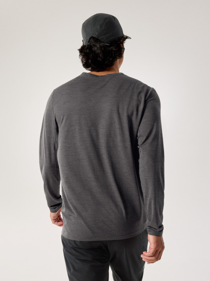 코막 크루 넥 셔츠 LS 남성 - BLACK HEATHER - 4