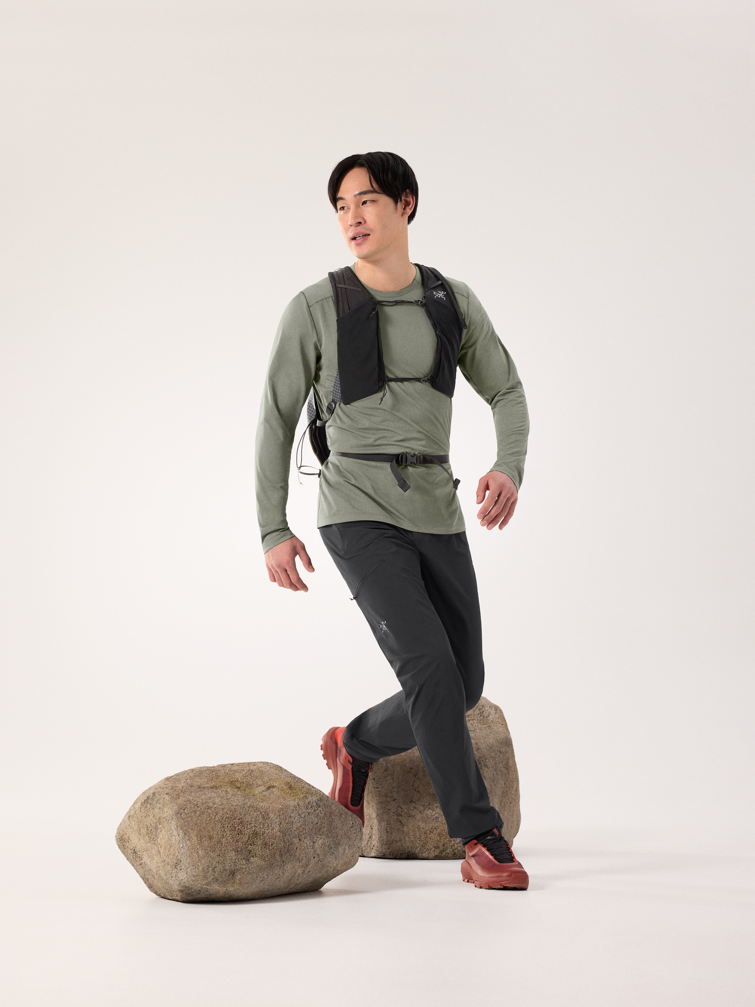 코막 크루 넥 셔츠 LS 남성 - FORAGE HEATHER - 3