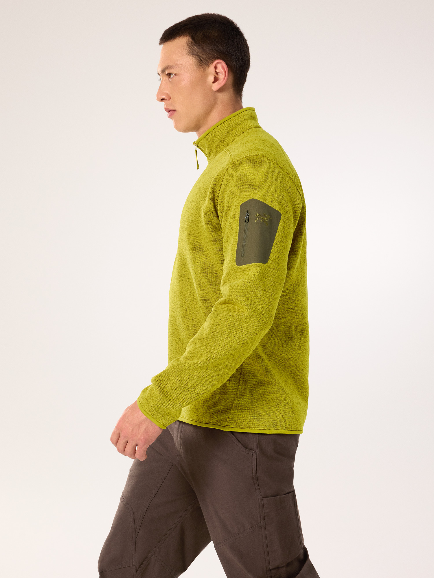 커버트 1/2 짚 넥 남성 - OLIVE MOSS HEATHER - 5
