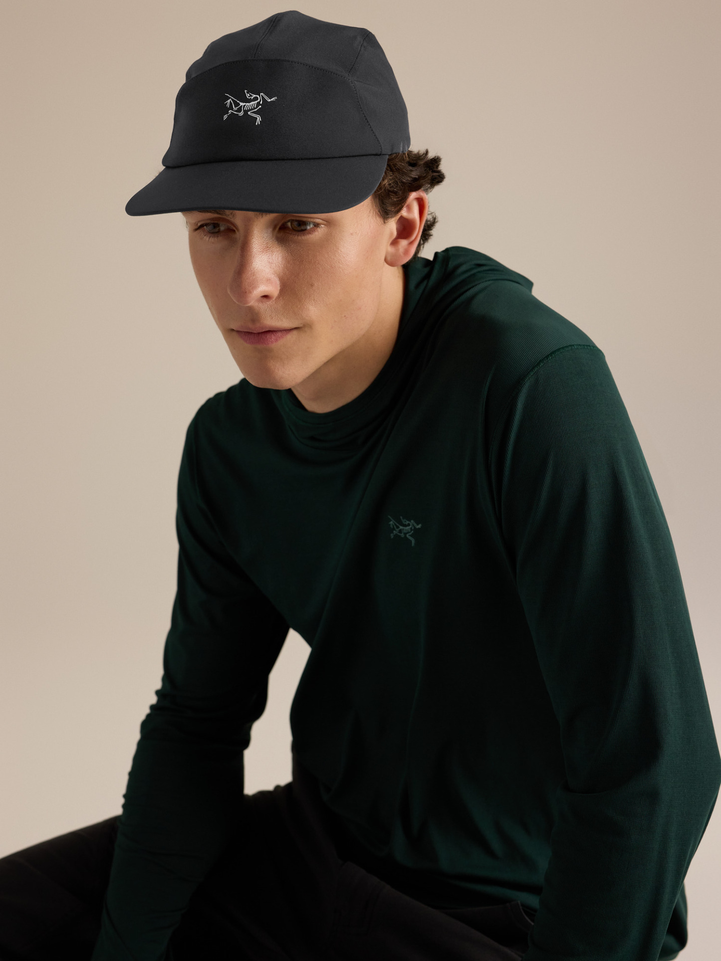 감마 5 패널 캡 - BLACK / ARCTIC SILK - 3