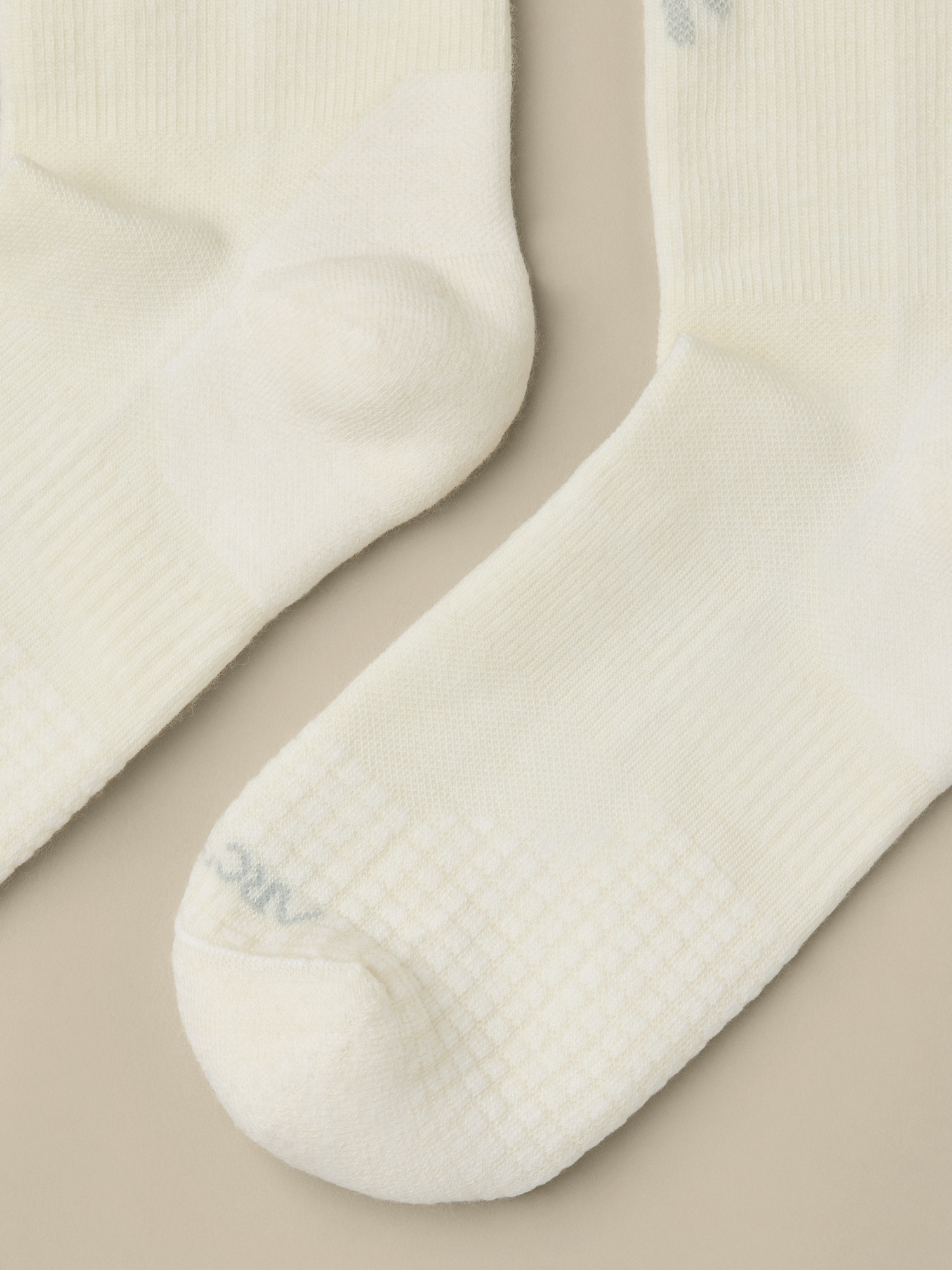 메리노 울 미드 버드 삭스 - WHITE/PEARL GRAY - 5