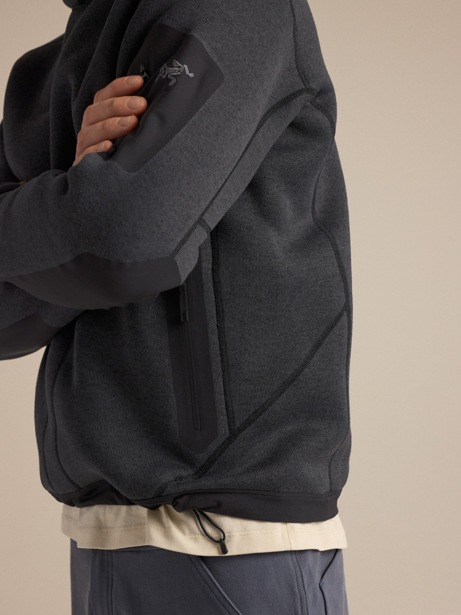 커버트 풀오버 후디 남성 - BLACK HEATHER - 8
