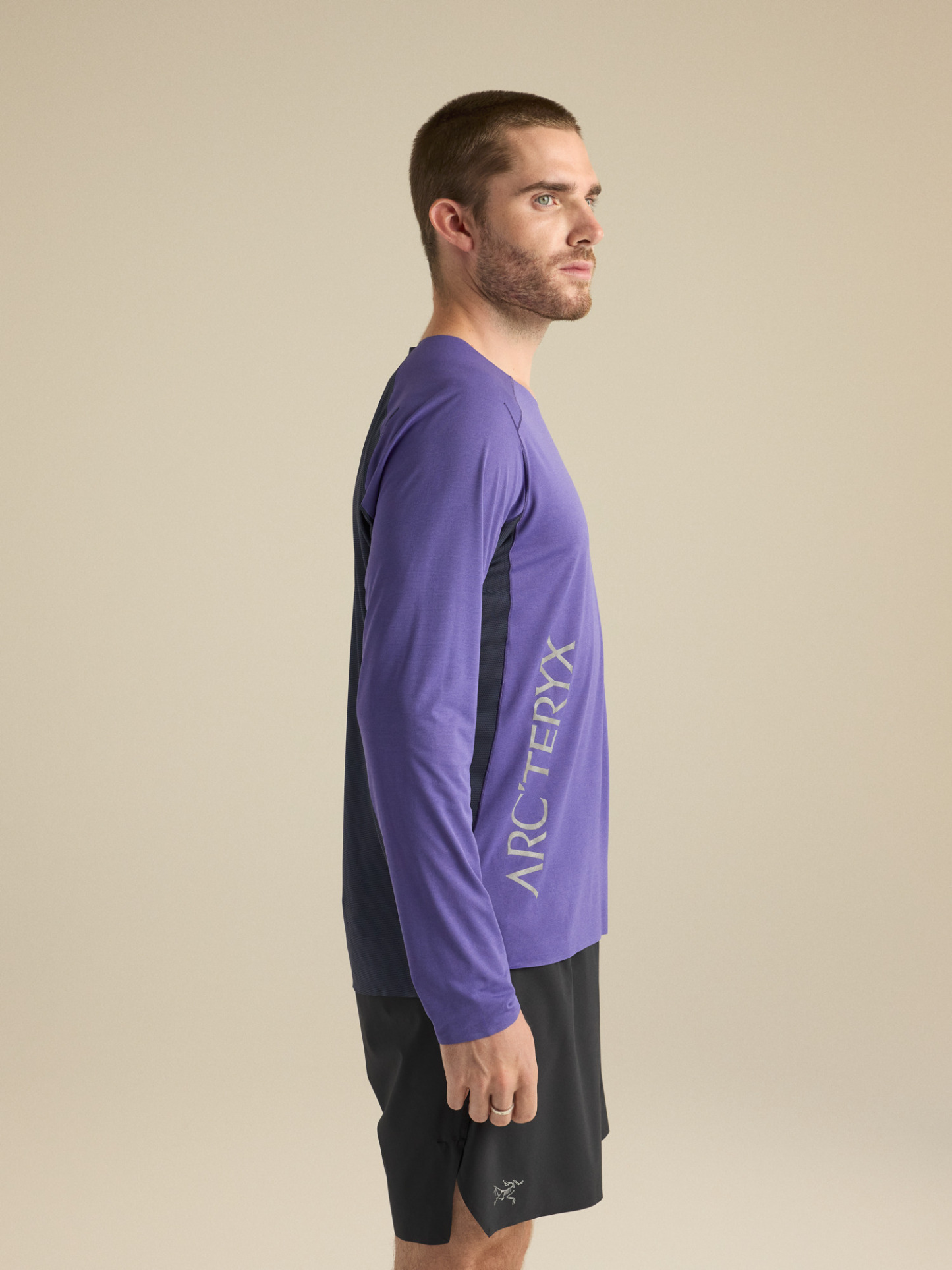 노반 다운워드 로고 셔츠 LS 남성 - BLURPLE / BLK SAPPHIRE - 5