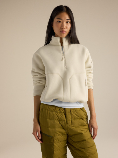 커버트 1/2 짚 넥 여성 - ARC SILK HTHR / SALT - 7