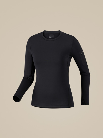 로 크루 넥 LS 여성 - BLACK - 6
