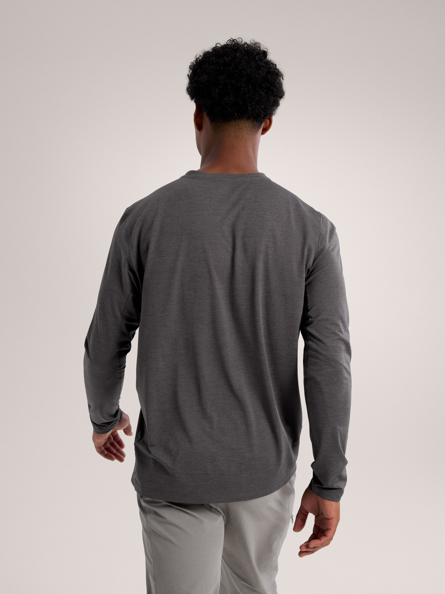 코막 크루 넥 셔츠 LS 남성 - BLACK HEATHER - 4