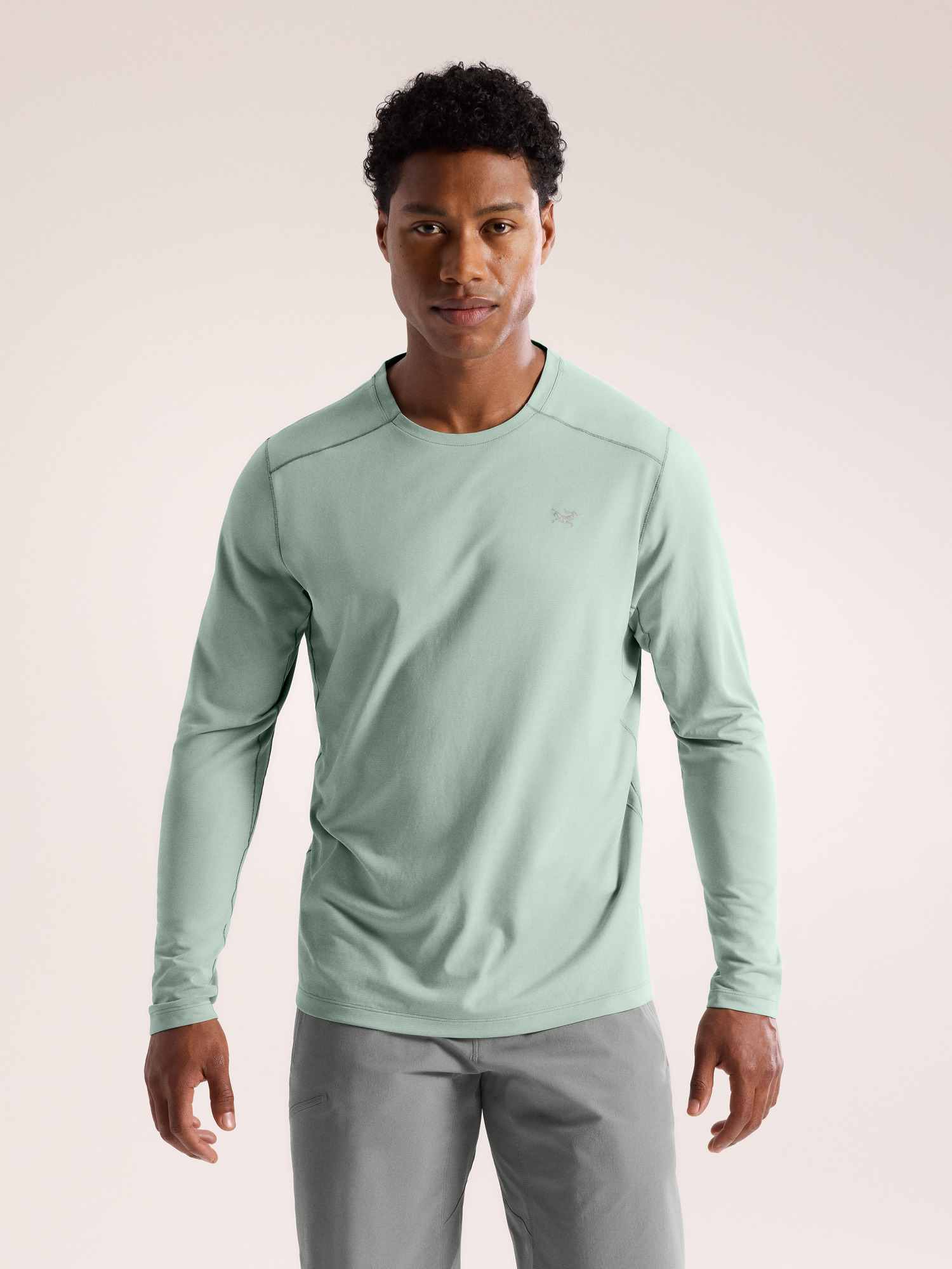 코막 크루 넥 셔츠 LS 남성 - STONE GREEN HEATHER - 1