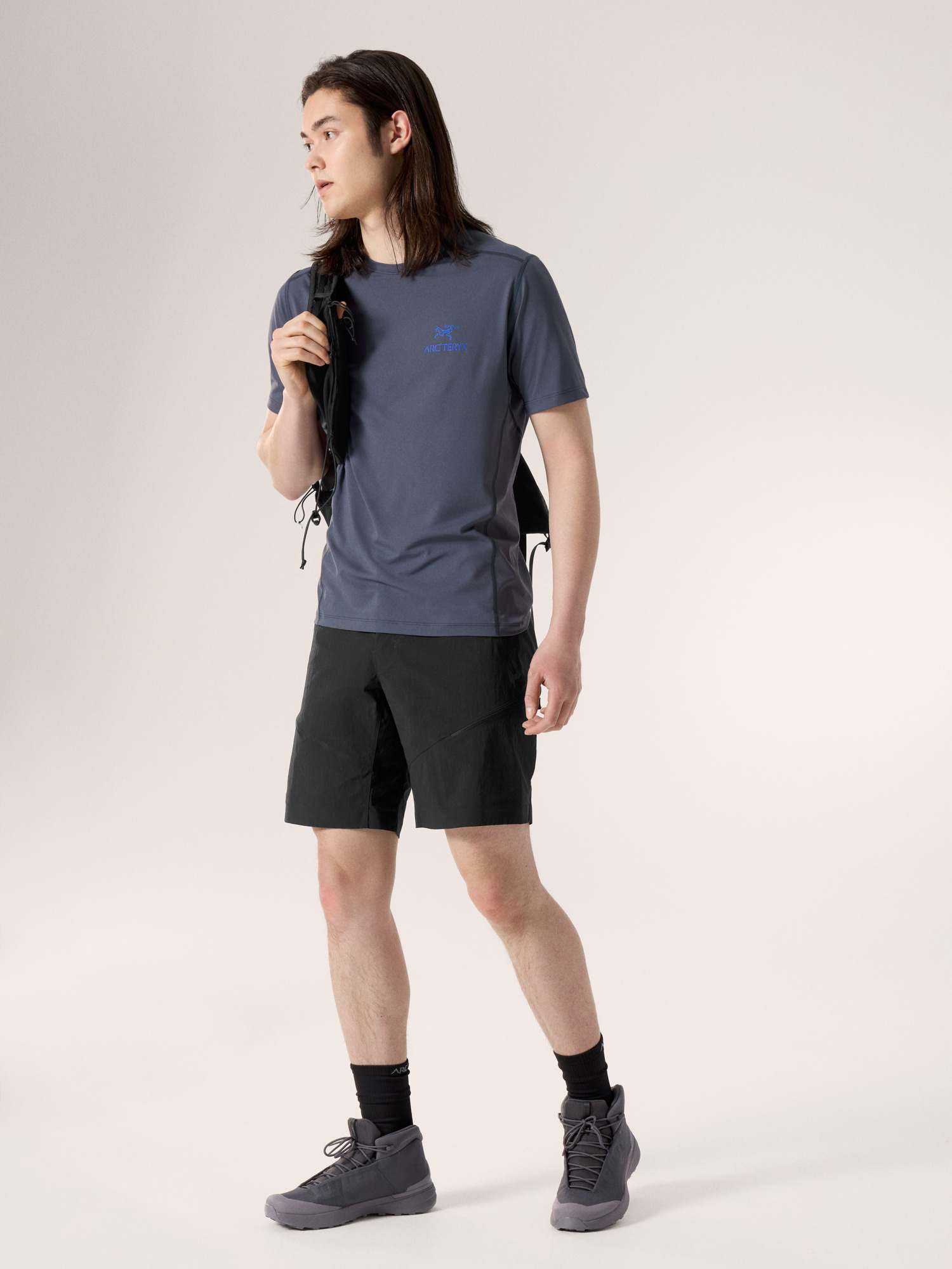 모투스 크루 넥 아크 워드 셔츠 SS 남성 - DK STRATUS HEATHER - 3