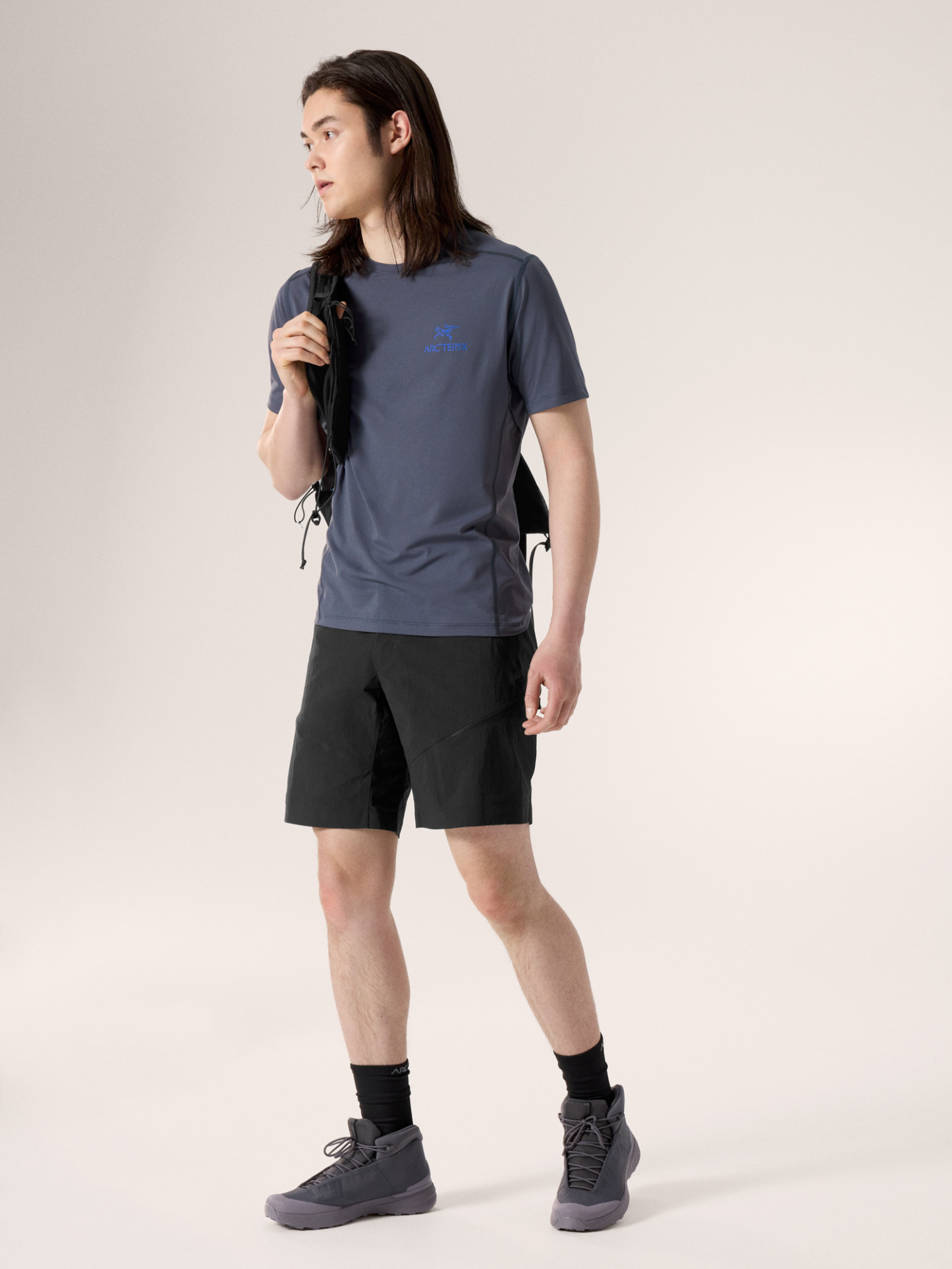 모투스 크루 넥 아크 워드 셔츠 SS 남성 - DK STRATUS HEATHER - 3