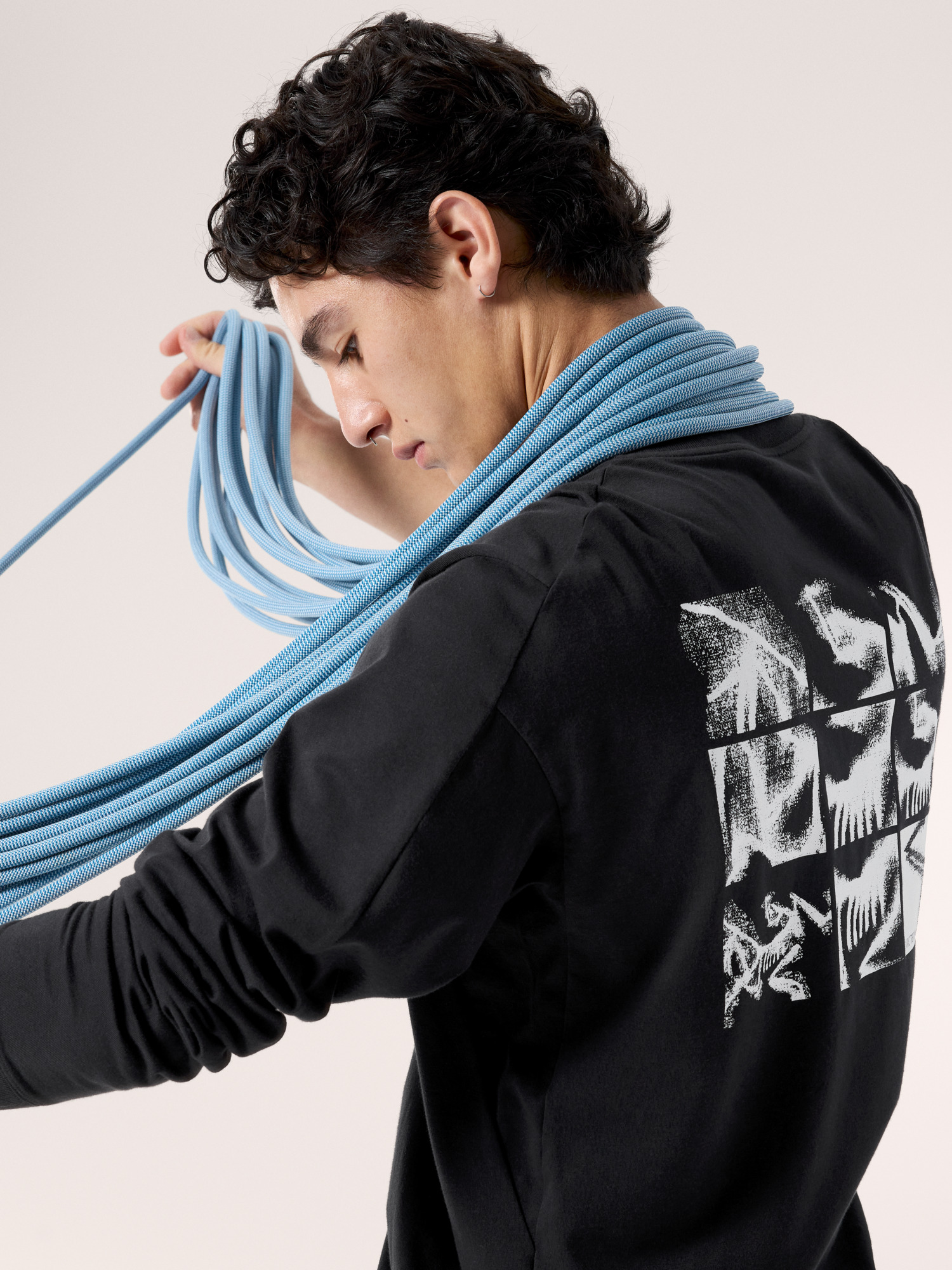 크래그 SL 코튼 버드 타일 셔츠 LS 남성 - BLACK / ARCTIC SILK - 2