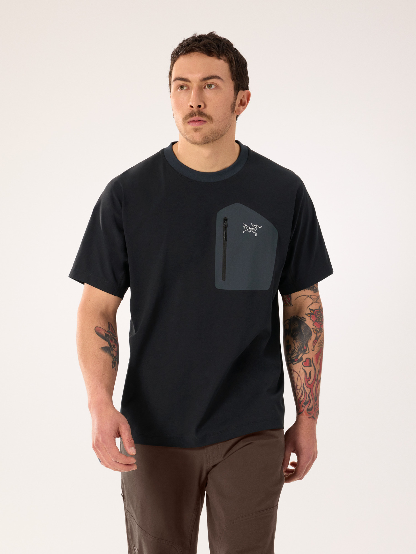 컨실 포켓 셔츠 SS 남성 - BLACK / GREY - 1