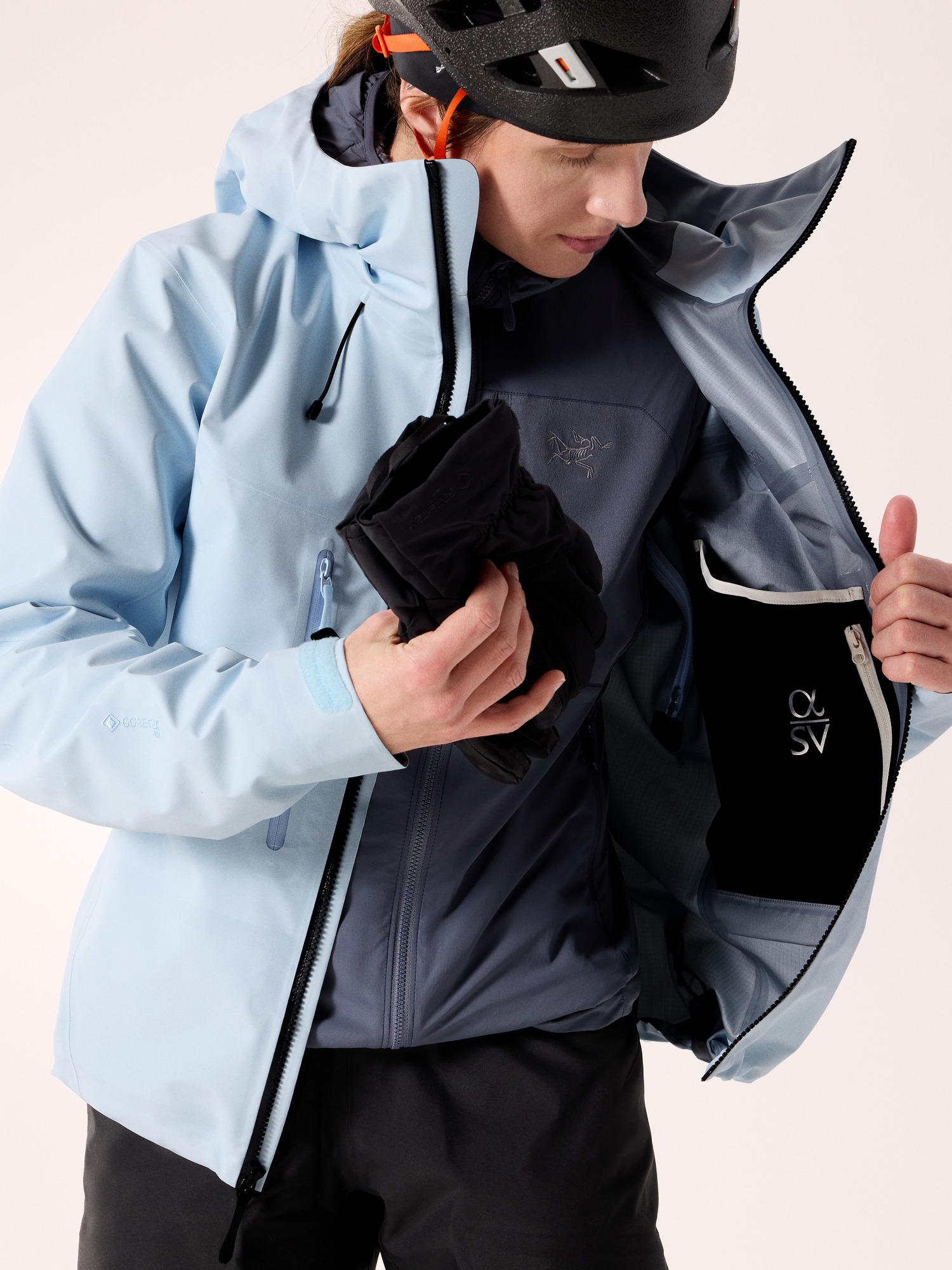 알파 SV 재킷 여성 ALPINE BLUE / BLACK