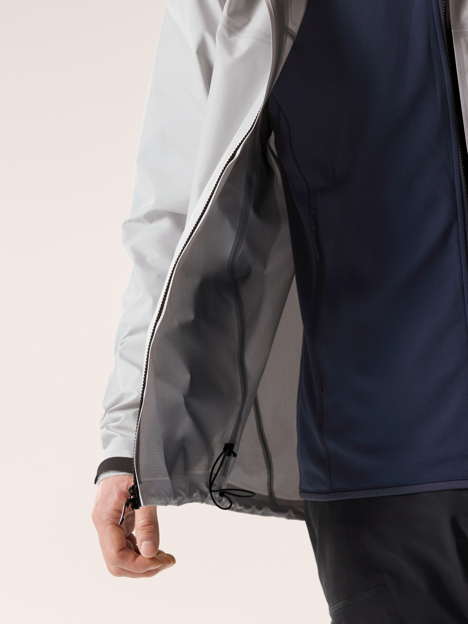 알파 SL 재킷 남성 - ARCTIC SILK / BLACK - 7