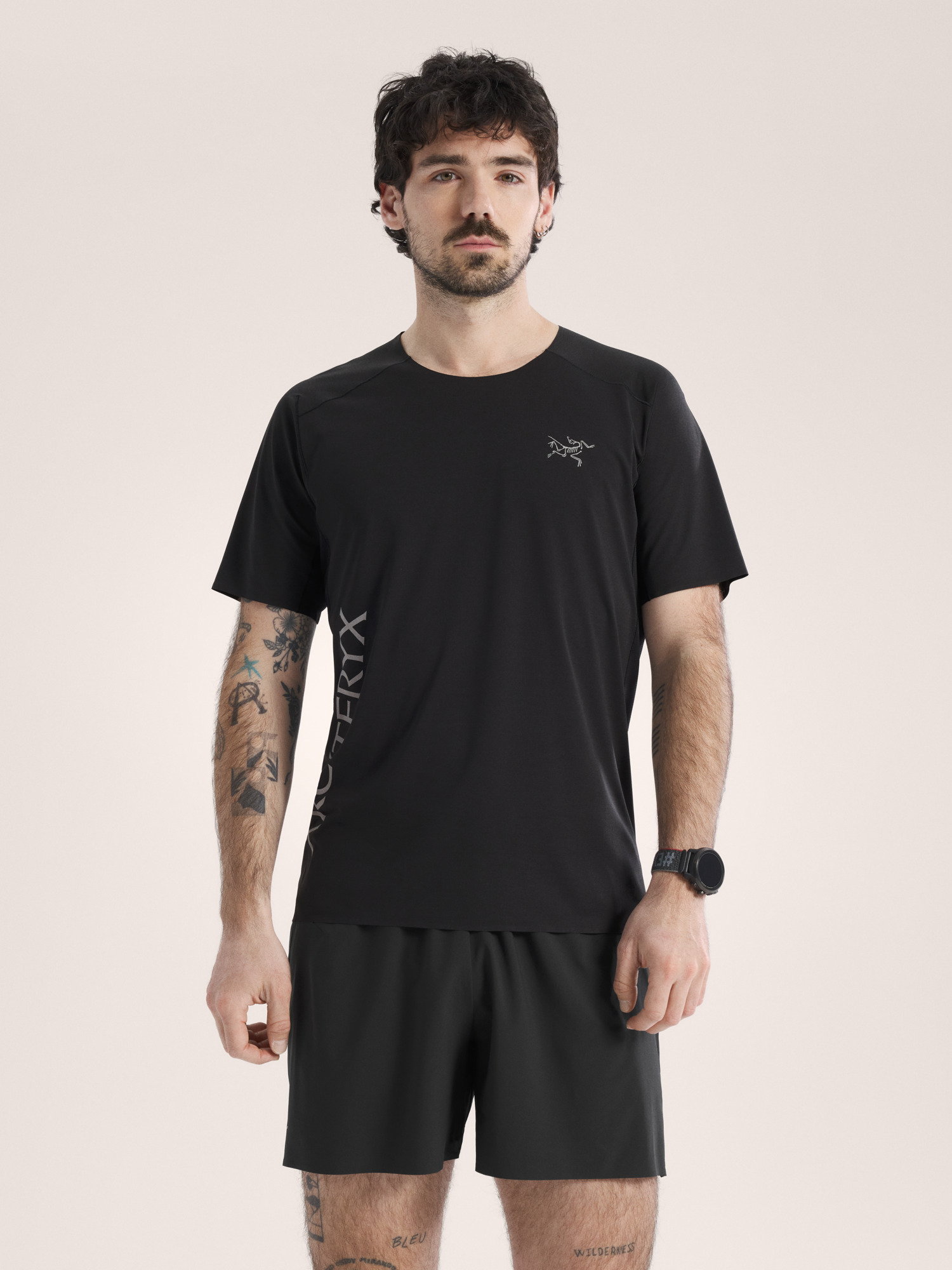 노반 다운워드 로고 셔츠 SS 남성 - BLACK - 1