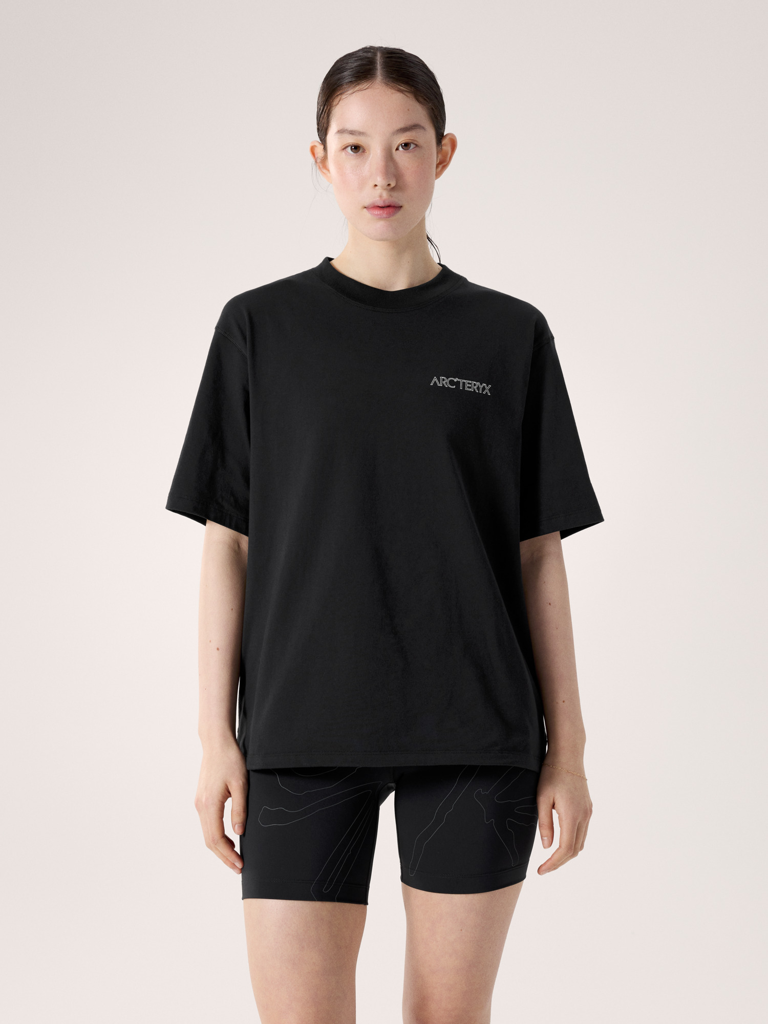 수비다 SS 티 여성 - BLACK / ARCTIC SILK - 1
