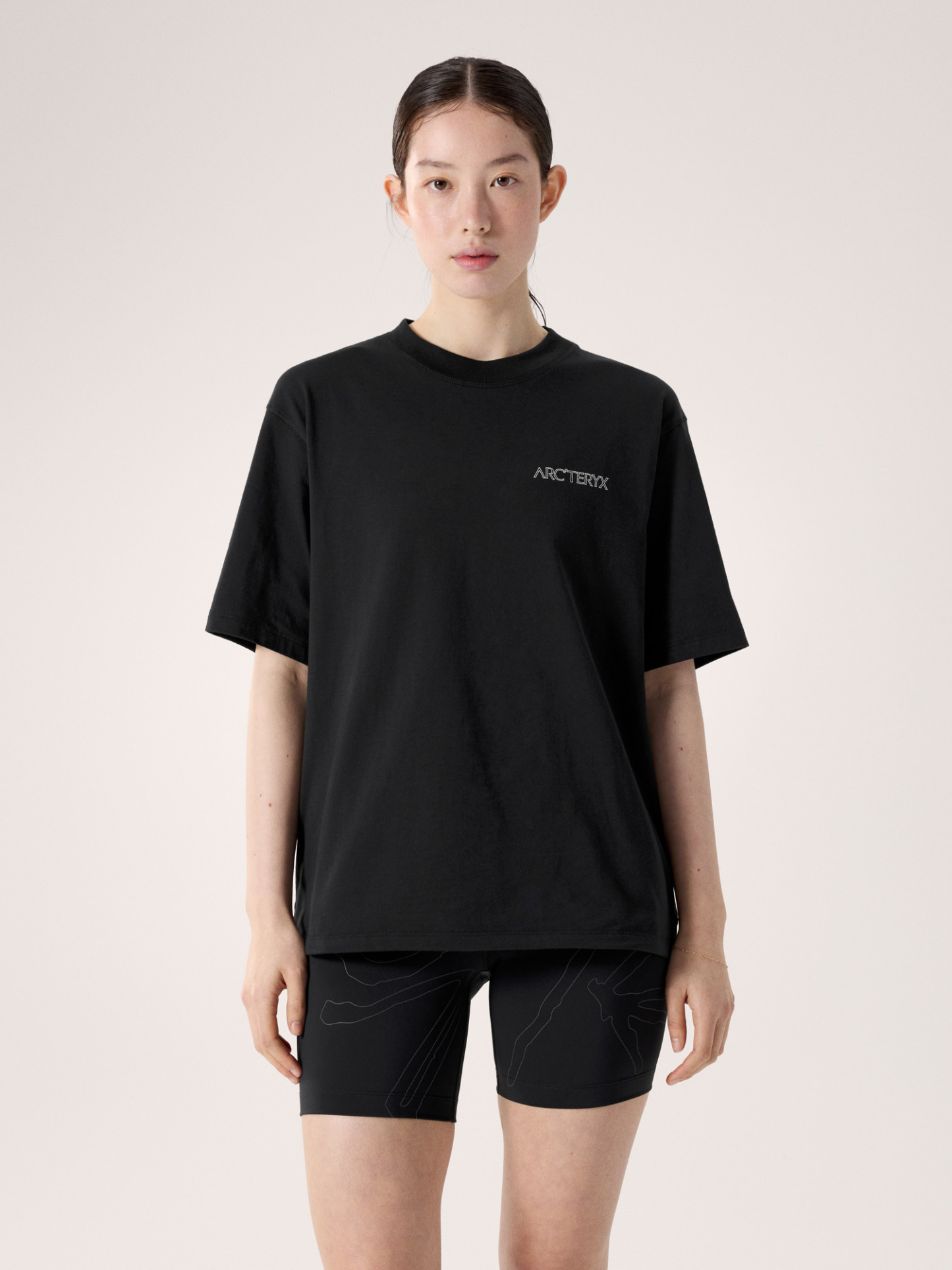 수비다 SS 티 여성 - BLACK / ARCTIC SILK - 1