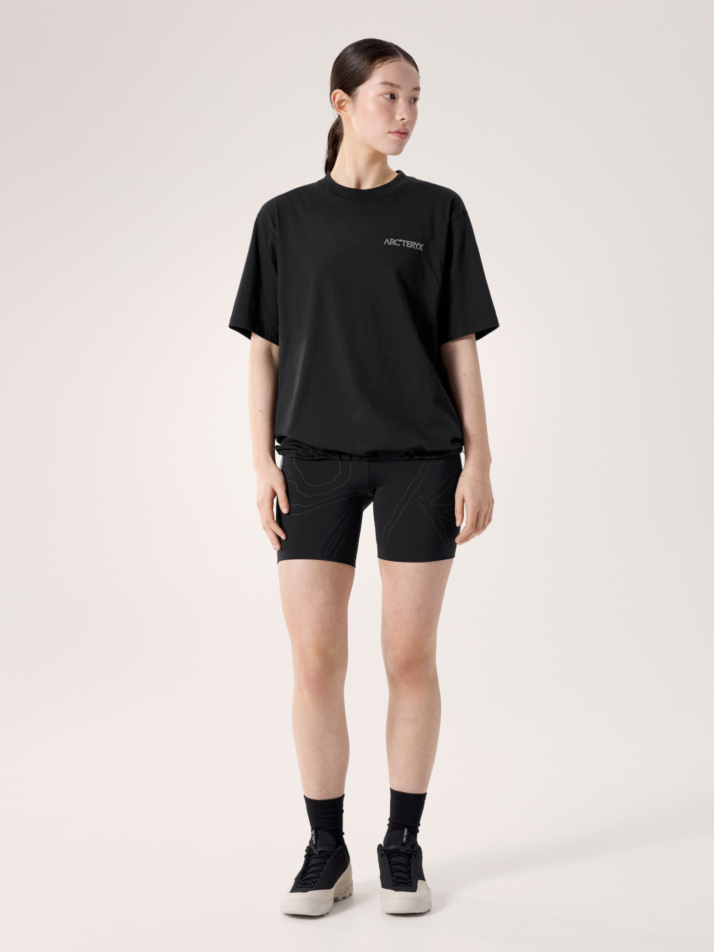 수비다 SS 티 여성 - BLACK / ARCTIC SILK - 3