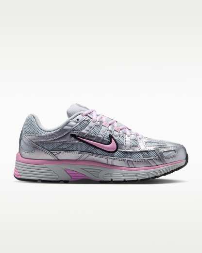 나이키 P-6000 여성 신발 - 퓨어 플래티넘/메탈릭 실버/블랙/핑크 라이즈